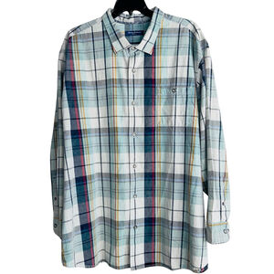 Tommy Bahama 4XLT Blue Plaid Long Sleeve Shirt Tortola Sunwash‎ Check NWT